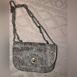 Anthropologie Calf Hair Chain Shoulder Bag